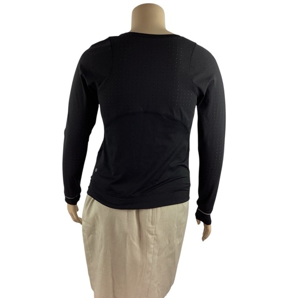 Lululemon Mind Over Miles Long Sleeve Top Black Size 10 - Picture 5 of 6